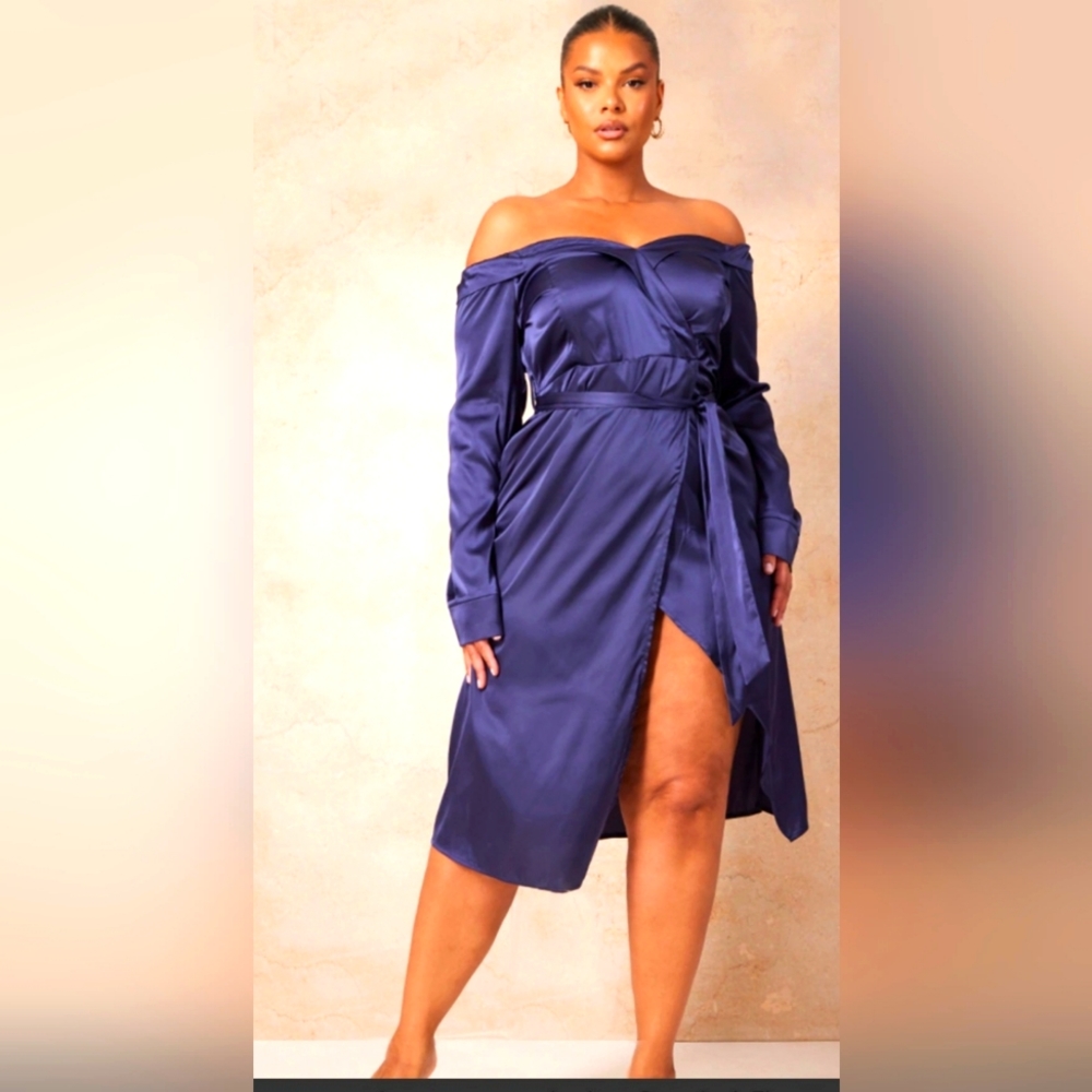 Blue Silk Dress